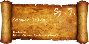 Szomor Tilda névjegykártya